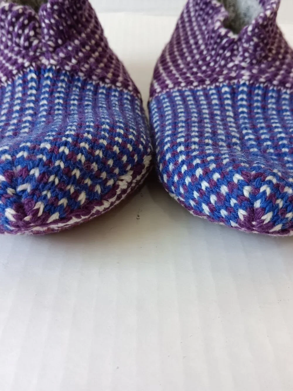 Bombas Kid's Purple/Blue Birdseye Gripper Slipper Size 11-13
